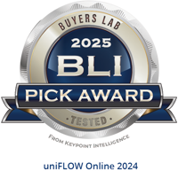 Canon’s Print Management Solution: uniFLOW Online, Keypoint Intelligence’s BLI Pick Award