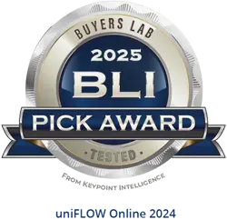 Canon’s Print Management Solution: uniFLOW Online, Keypoint Intelligence’s BLI Pick Award